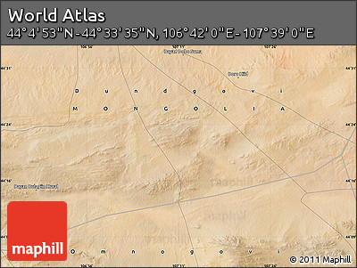 Satellite Map of the Area around 44° 19' 14" N, 107° 10' 30" E