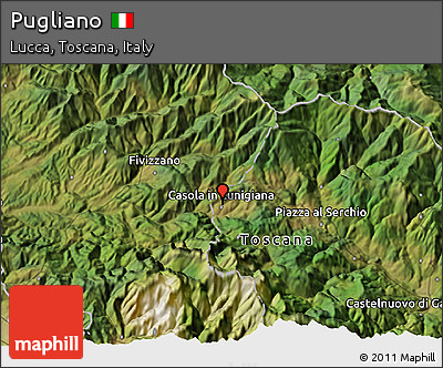 Satellite 3D Map of Pugliano