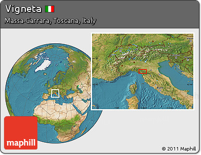 Satellite Location Map of Vigneta