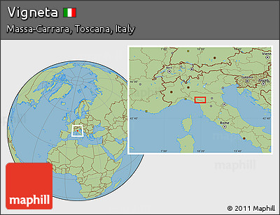 Savanna Style Location Map of Vigneta