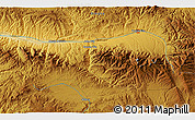 Physical 3D Map of the area around 44° 19' 14" N, 118° 55' 30" W