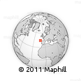 Outline Map of the Area around 44° 19' 14" N, 11° 49' 29" W, rectangular outline