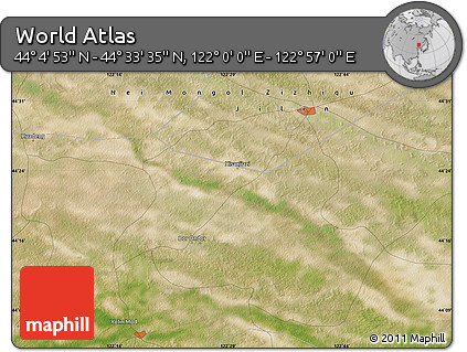 Satellite Map of the Area around 44° 19' 14" N, 122° 28' 29" E