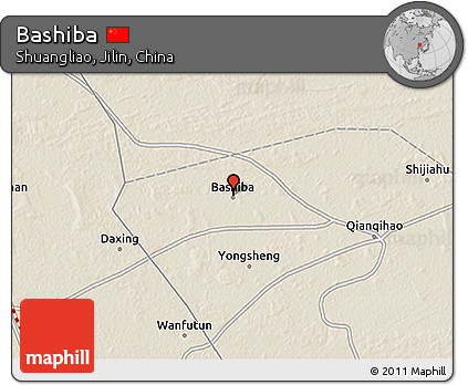 Shaded Relief 3D Map of Bashiba