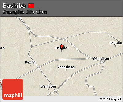 Shaded Relief 3D Map of Bashiba