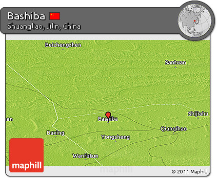 Physical Panoramic Map of Bashiba