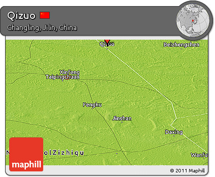 Physical Panoramic Map of Qizuo