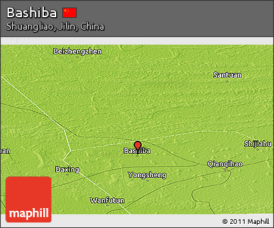 Physical Panoramic Map of Bashiba