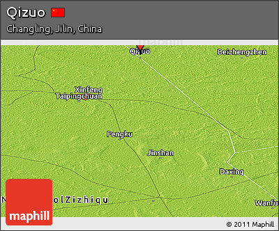 Physical Panoramic Map of Qizuo