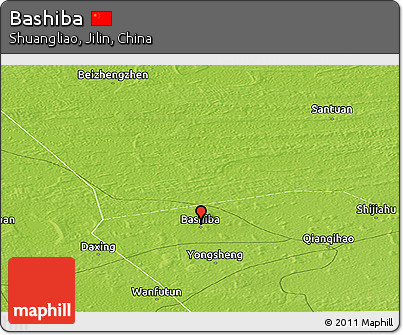 Physical Panoramic Map of Bashiba