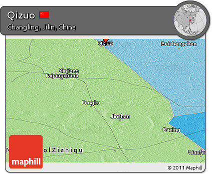 Political Panoramic Map of Qizuo