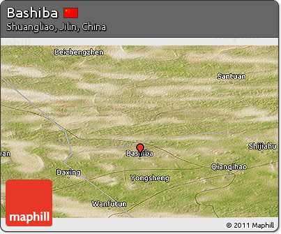 Satellite Panoramic Map of Bashiba