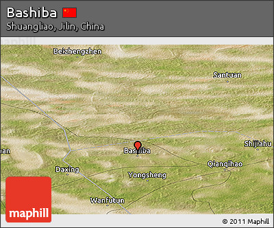 Satellite Panoramic Map of Bashiba
