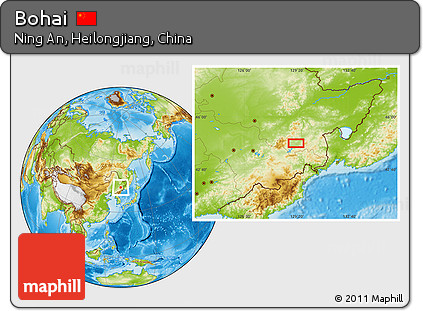 Physical Location Map of Bohai