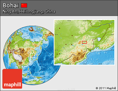 Physical Location Map of Bohai
