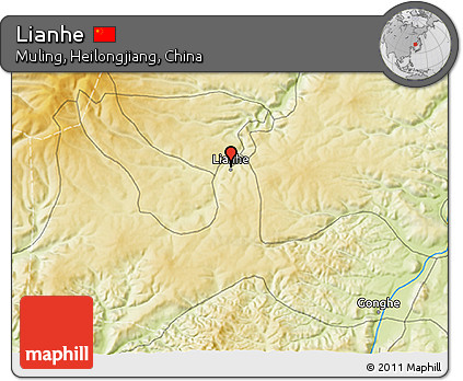 Physical 3D Map of Lianhe