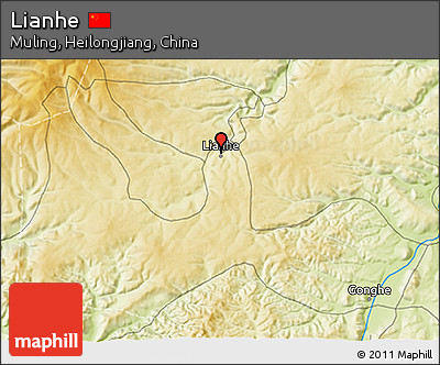 Physical 3D Map of Lianhe