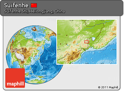 Physical Location Map of Suifenhe