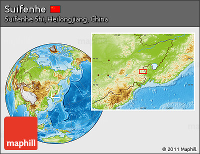 Physical Location Map of Suifenhe