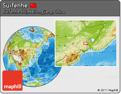 Physical Location Map of Suifenhe