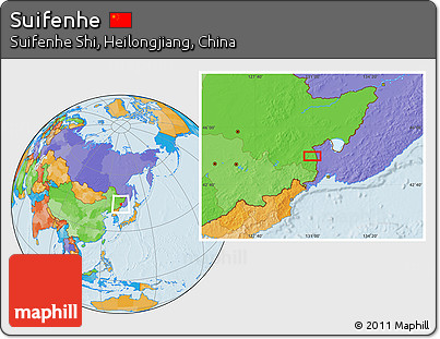 Political Location Map of Suifenhe