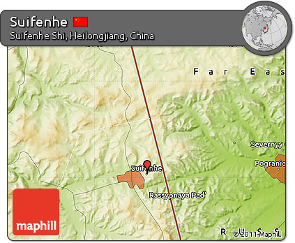 Physical Map of Suifenhe