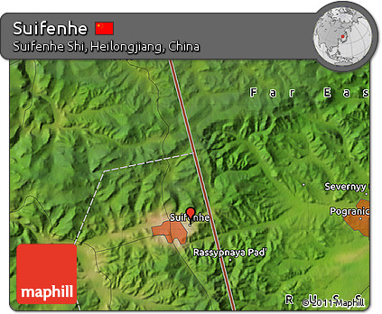 Satellite Map of Suifenhe