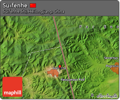 Satellite Map of Suifenhe