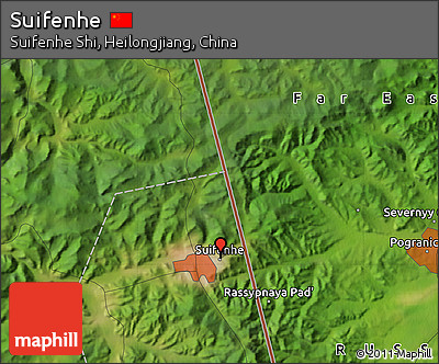Satellite Map of Suifenhe