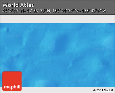 Political 3D Map of the Area around 44° 19' 14" N, 134° 13' 29" W