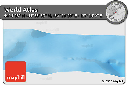 Physical Panoramic Map of the Area around 44° 19' 14" N, 136° 55' 30" E