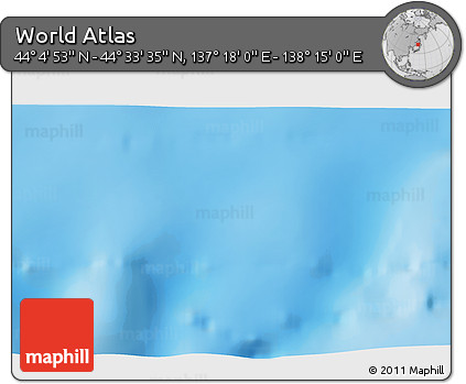 Physical 3D Map of the Area around 44° 19' 14" N, 137° 46' 30" E