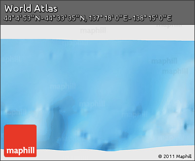 Physical 3D Map of the Area around 44° 19' 14" N, 137° 46' 30" E