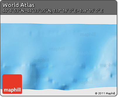Physical 3D Map of the Area around 44° 19' 14" N, 137° 46' 30" E