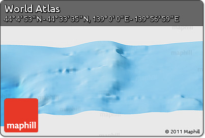 Physical Panoramic Map of the Area around 44° 19' 14" N, 139° 28' 29" E