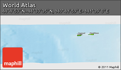 Physical Panoramic Map of the Area around 44° 19' 14" N, 141° 10' 30" E