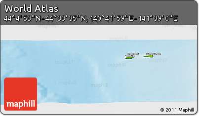 Physical Panoramic Map of the Area around 44° 19' 14" N, 141° 10' 30" E