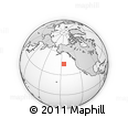 Outline Map of the Area around 44° 19' 14" N, 145° 16' 30" W, rectangular outline