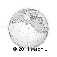 Outline Map of the Area around 44° 19' 14" N, 146° 58' 29" W, rectangular outline