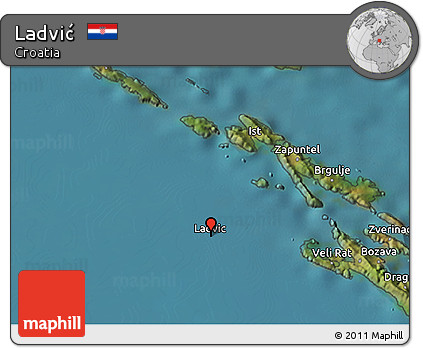 Satellite 3D Map of Ladvić