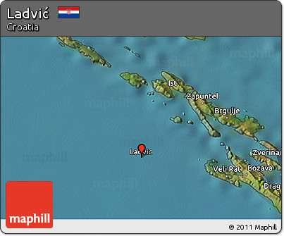 Satellite 3D Map of Ladvić