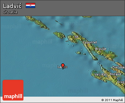 Satellite 3D Map of Ladvić