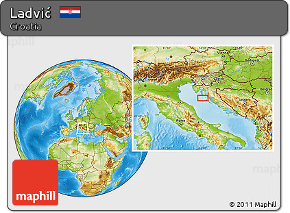 Physical Location Map of Ladvić