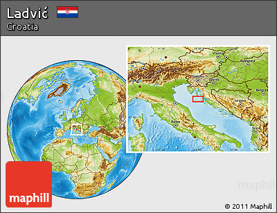 Physical Location Map of Ladvić