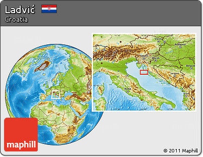 Physical Location Map of Ladvić
