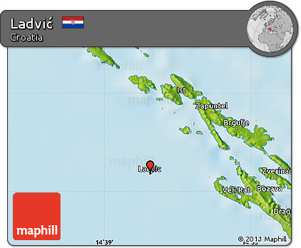 Physical Map of Ladvić