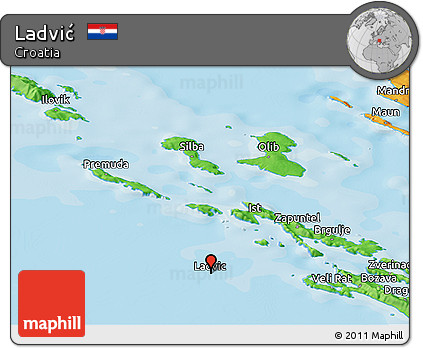 Political Panoramic Map of Ladvić
