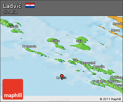 Political Panoramic Map of Ladvić