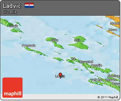 Political Panoramic Map of Ladvić