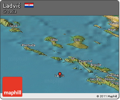 Satellite Panoramic Map of Ladvić